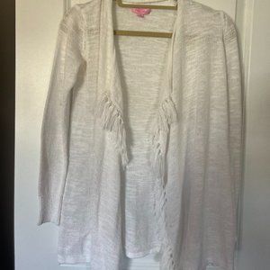 Lily Pulitzer Lucita Cardigan in White, Size XS